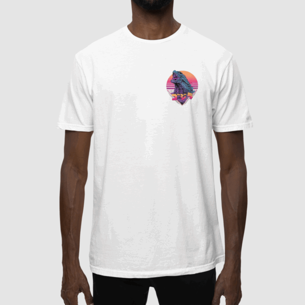 Gojira Battle White -  Round Neck T - shirt - Image 2
