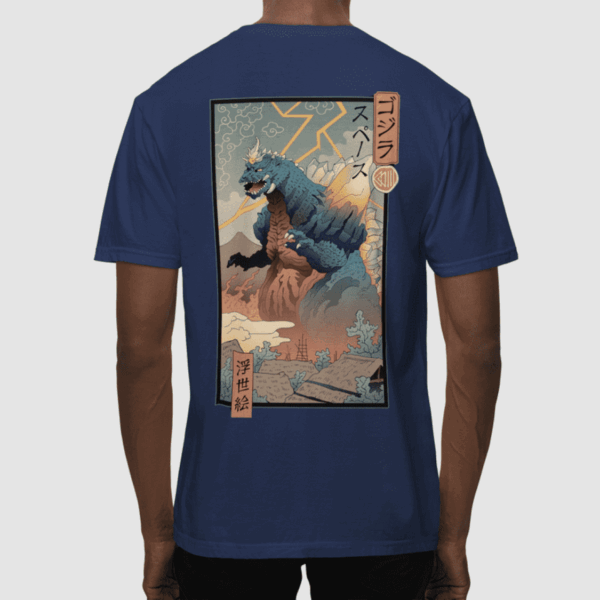 Long Live The King 2 Navy Blue -  Round Neck T - shirt - Image 2