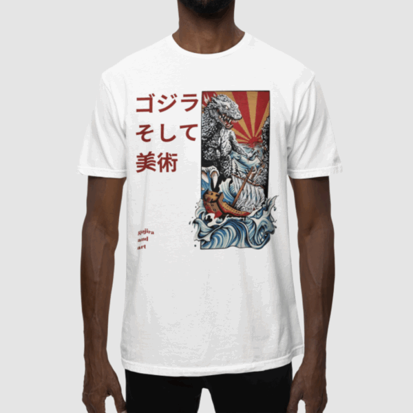 Titanus Gojira White -  Round Neck T - shirt