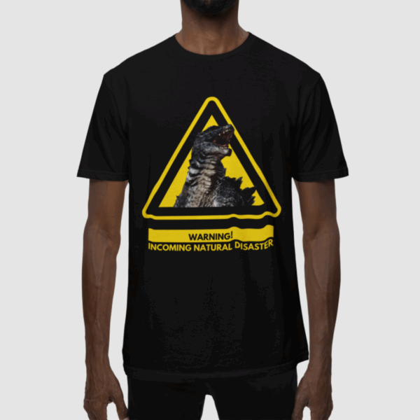 Warning! IND Black -  Round Neck T - shirt