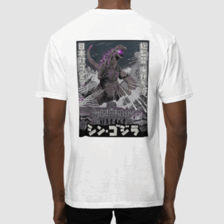 Gojira Battle White -  Round Neck T - shirt