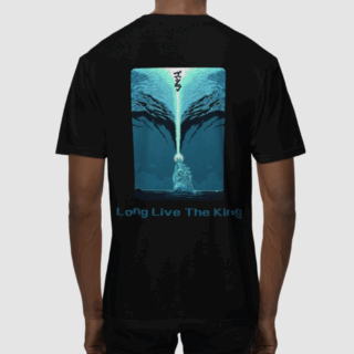 Long Live The King Black -  Round Neck T - shirt