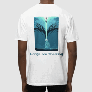 Long Live The King White -  Round Neck T - shirt
