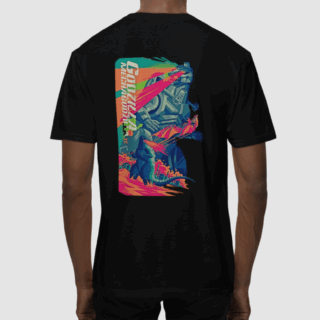MechaGodzilla Black -  Round Neck T - shirt