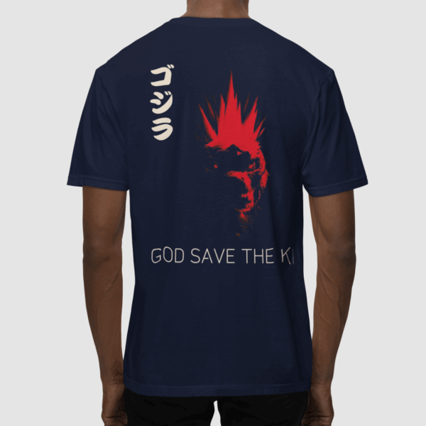 God Save The King Navy Blue -  Round Neck T - shirt