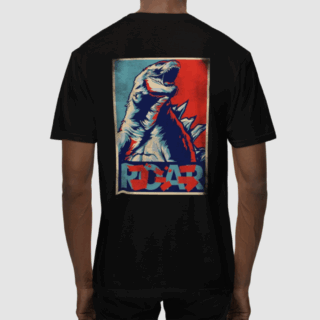 ROAR Black -  Round Neck T - shirt