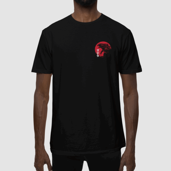 Godzilla  B&W Black - Round Neck T-shirt - Image 2
