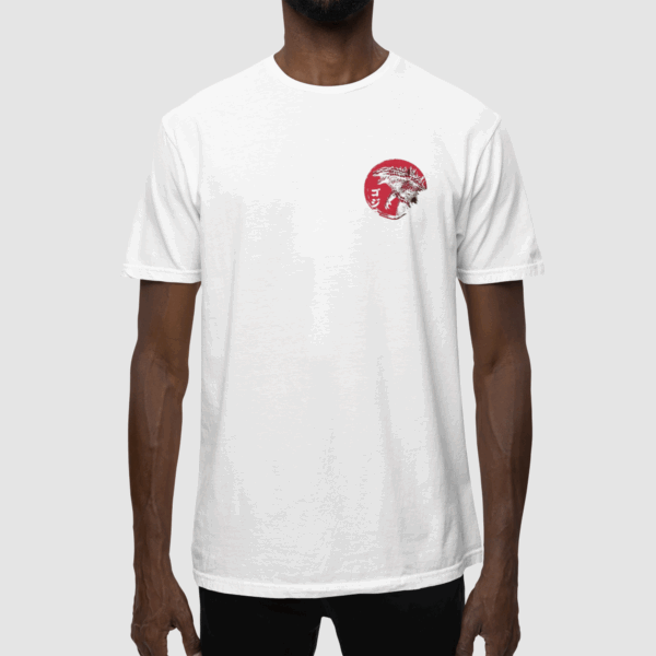 Godzilla  B&W White - Round Neck T-shirt - Image 2