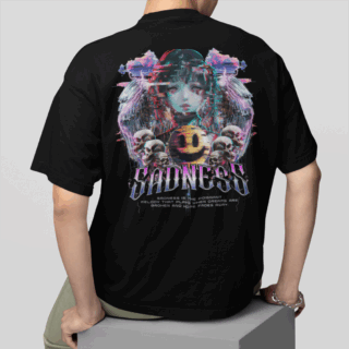 Away Black - Round Neck T-shirt