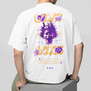 BLAST White  - Round Neck T-shirt