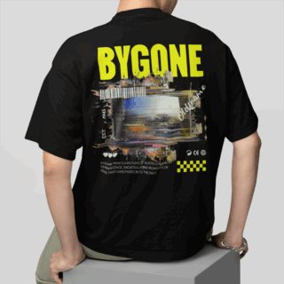 BYGONE  Black - Round Neck T-shirt