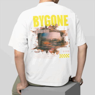 BYGONE  White - Round Neck T-shirt