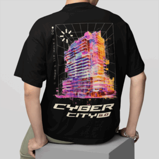 CITY 5.0 Black  - Round Neck T-shirt