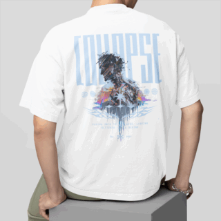 COLLAPSE  White - Round Neck T-shirt