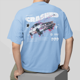 CRASHED  SKY - Round Neck T-shirt