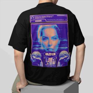 ERROR  Black - Round Neck T-shirt