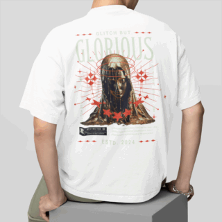 GLORIOUS White - Round Neck T-shirt