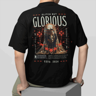 GLORIOUS Black - Round Neck T-shirt