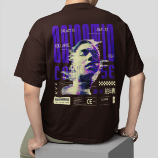 GALACTIC  Coffee - Round Neck T-shirt