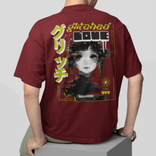 Godess Maroon - Round Neck T-shirt