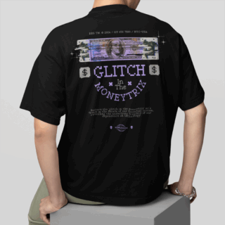 MONEYTRIX Black - Round Neck T-shirt