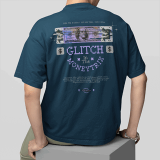 MONEYTRIX Petrol - Round Neck T-shirt