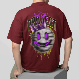 Project Maroon - Round Neck T-shirt