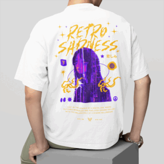 Sadness White - Round Neck T-shirt