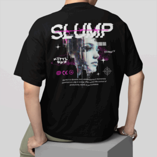 Slump Black - Round Neck T-shirt