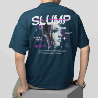Slump Petrol - Round Neck T-shirt