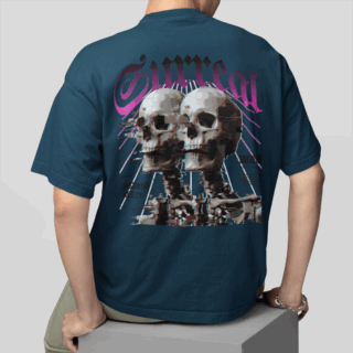 Surreal Petrol - Round Neck T-shirt