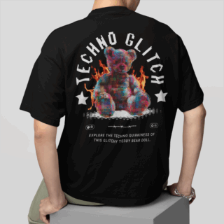 Teddy Black - Round Neck T-shirt