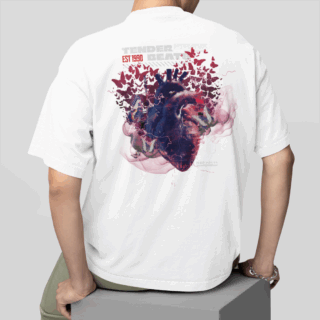 Tender White - Round Neck T-shirt