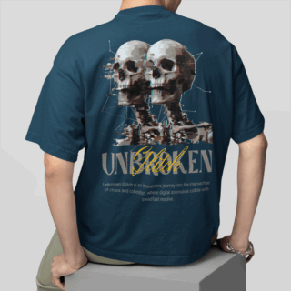 Unbroken Petrol - Round Neck T-shirt
