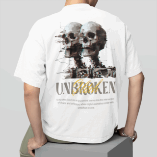 Unbroken White - Round Neck T-shirt