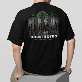 Undetected Black - Round Neck T-shirt