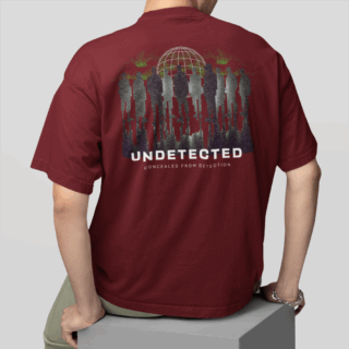 Undetected Maroon - Round Neck T-shirt