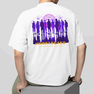 Undetected White - Round Neck T-shirt